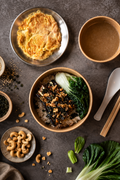 🌱 My Body Is A Tempeh Grilled Honey Miso Tempeh and Eggplant (V)