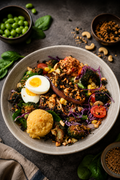 🌱 Total Tempeh-tion Grilled Honey-Miso Eggplant and Tempeh (V)